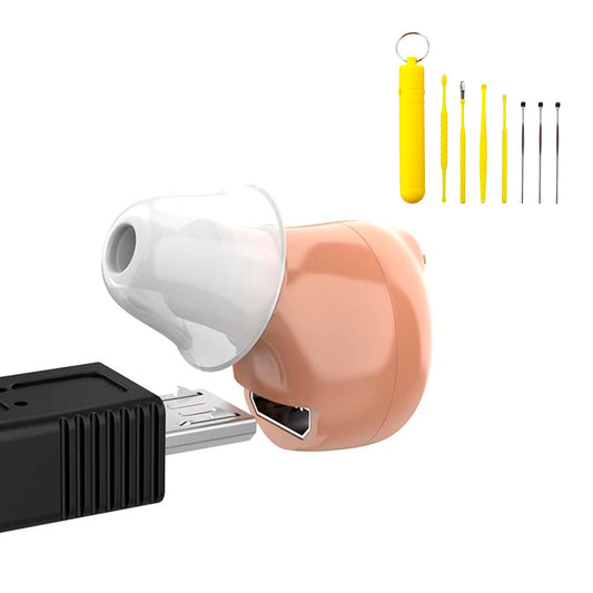 Audífono para Sordos Individual – (Perdida Severa de Audición) + Kit de Limpieza para Oídos de Regalo