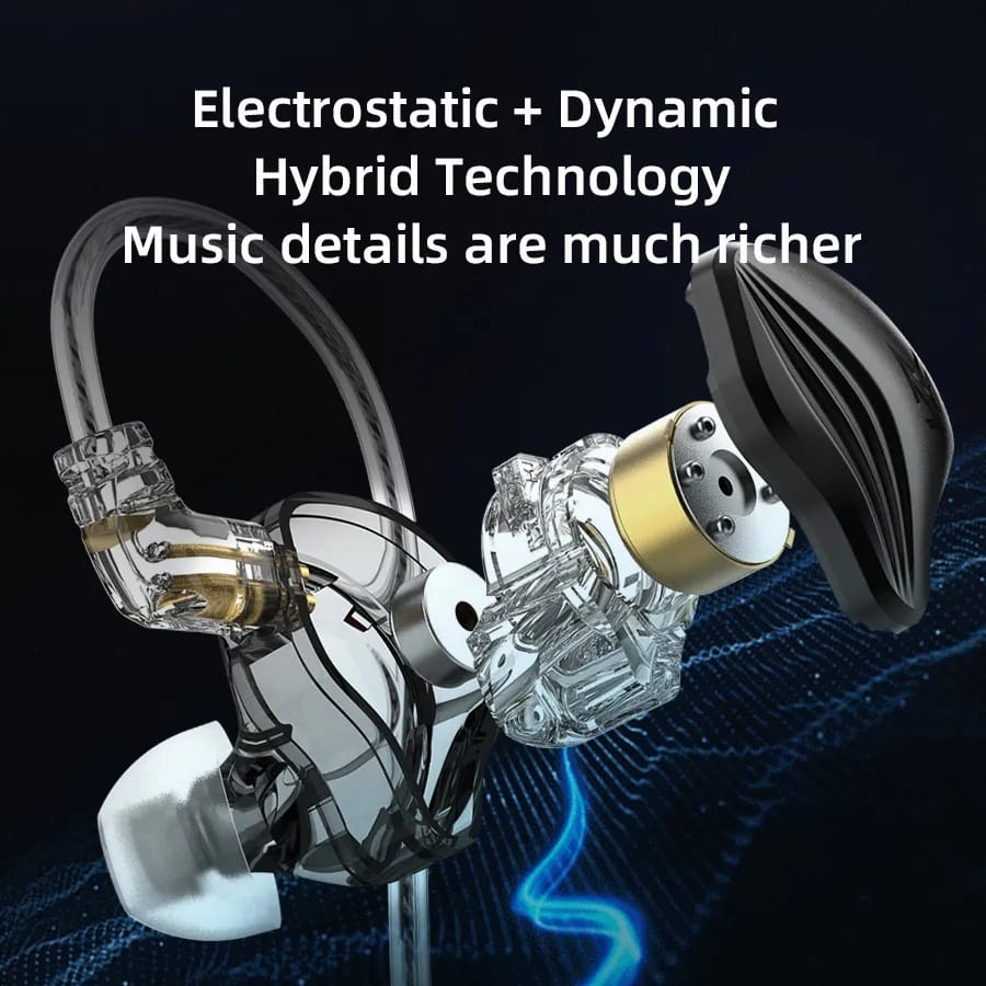 Audífonos KZ ZEX + Accesorios + Espumas + Estuche.