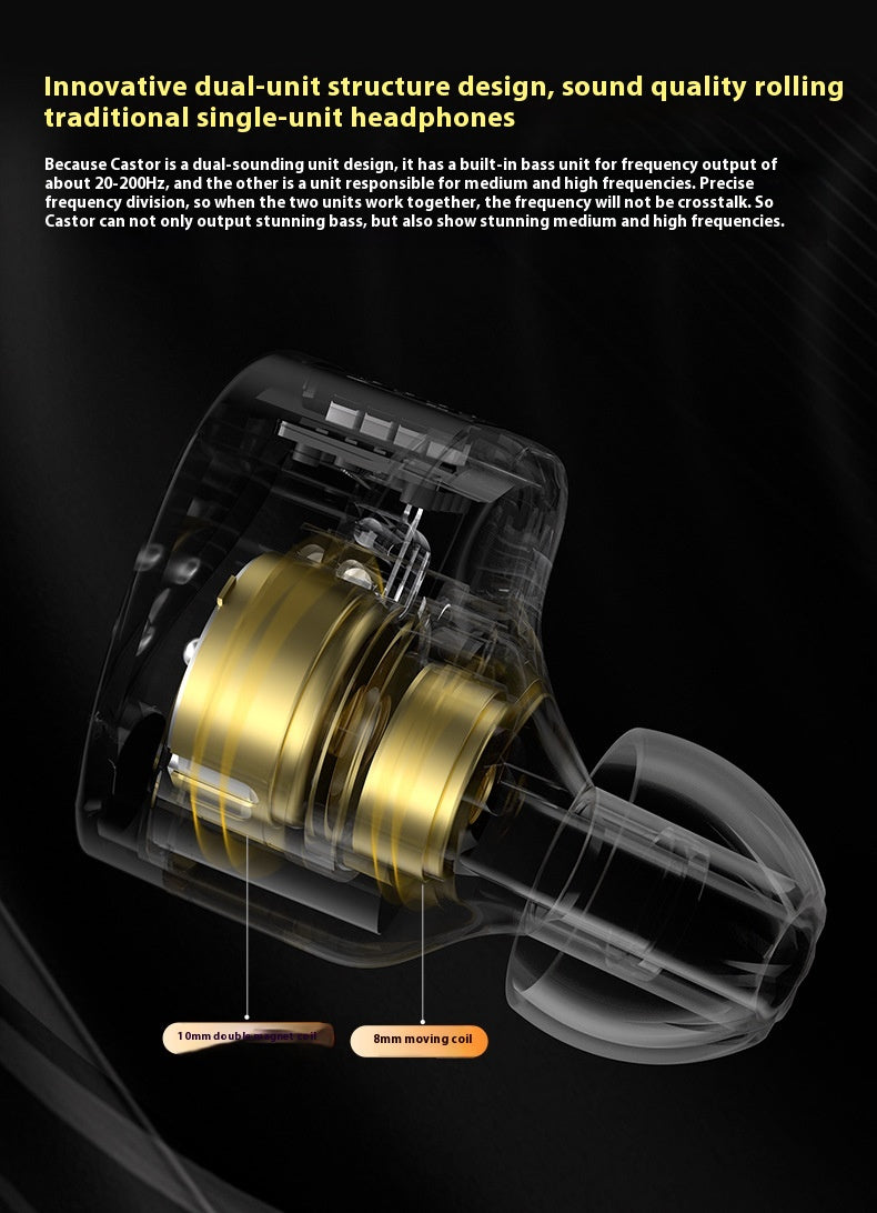 Audífonos KZ Castor Improved Bass + Espumas + Estuche.