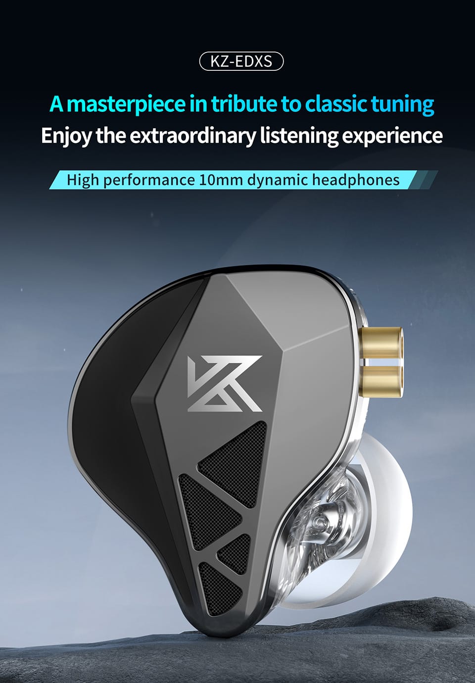 Audífonos KZ EDXS + Accesorios + Espumas + Estuche.