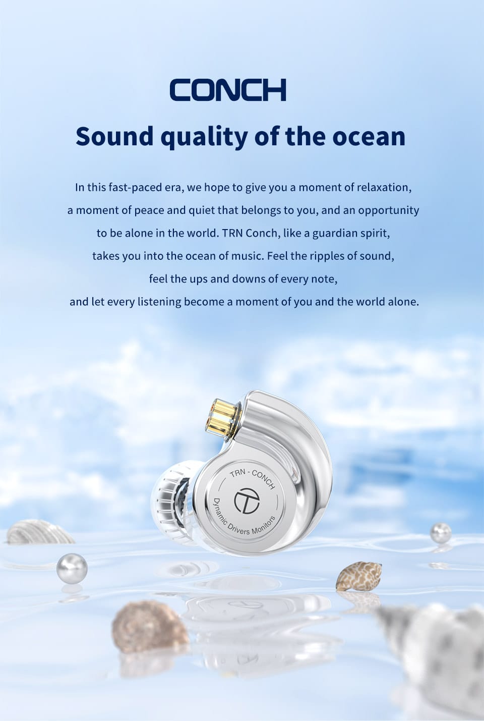 Audífonos TRN Conch + Gomas + Estuche + Envió Gratis.