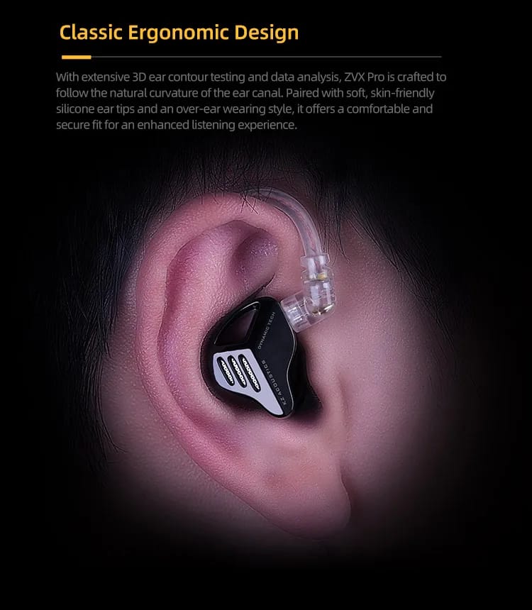 Audífonos KZ ZVX + Accesorios + Espumas + Estuche.