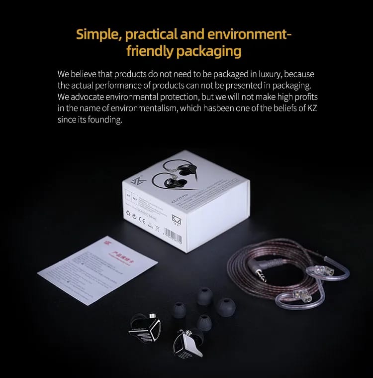 Audífonos KZ ZVX + Accesorios + Espumas + Estuche.