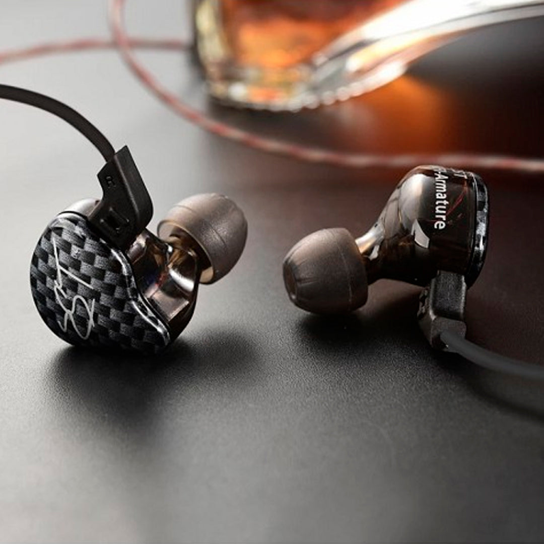 Audífonos Inears KZ ZST + Espumas acústicas + Estuche