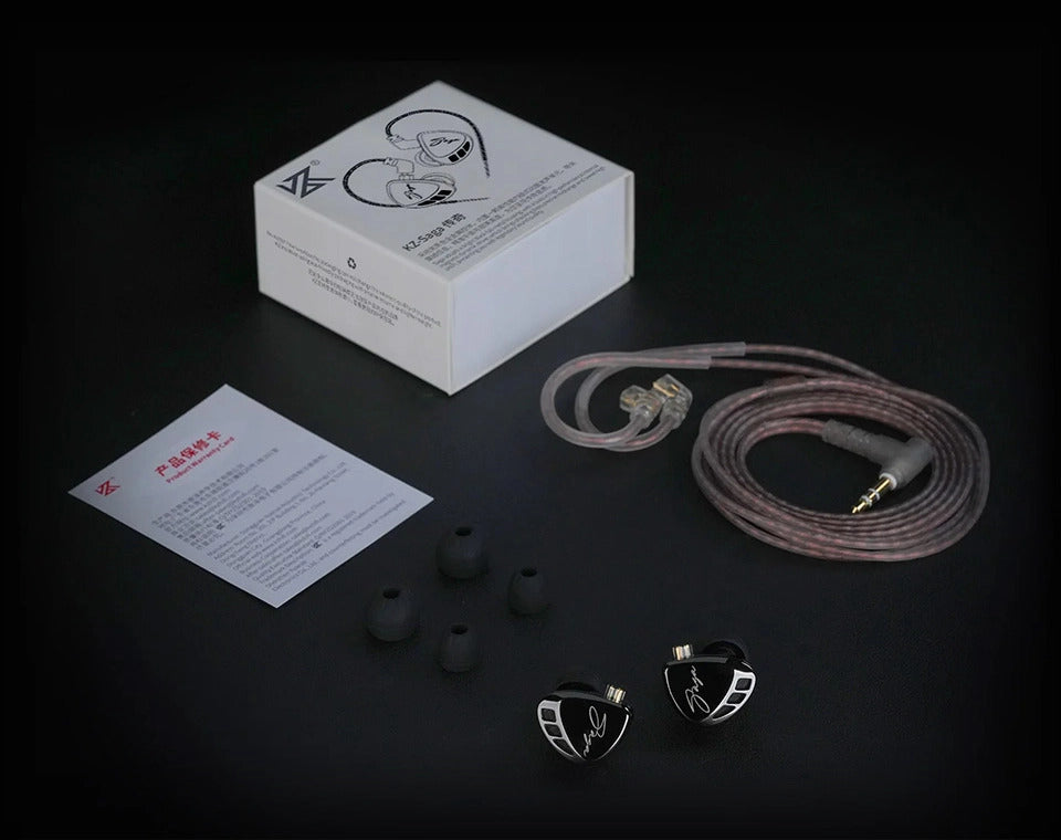 Audífonos KZ Saga + Accesorios + Espumas + Estuche.