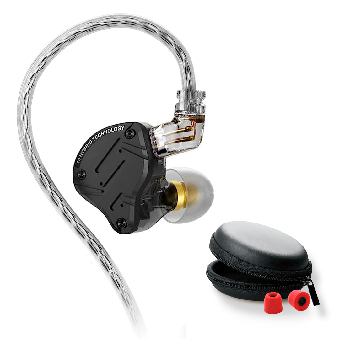 Audífonos Monitores KZ ZS10 Pro X + Espumas Acústicas
