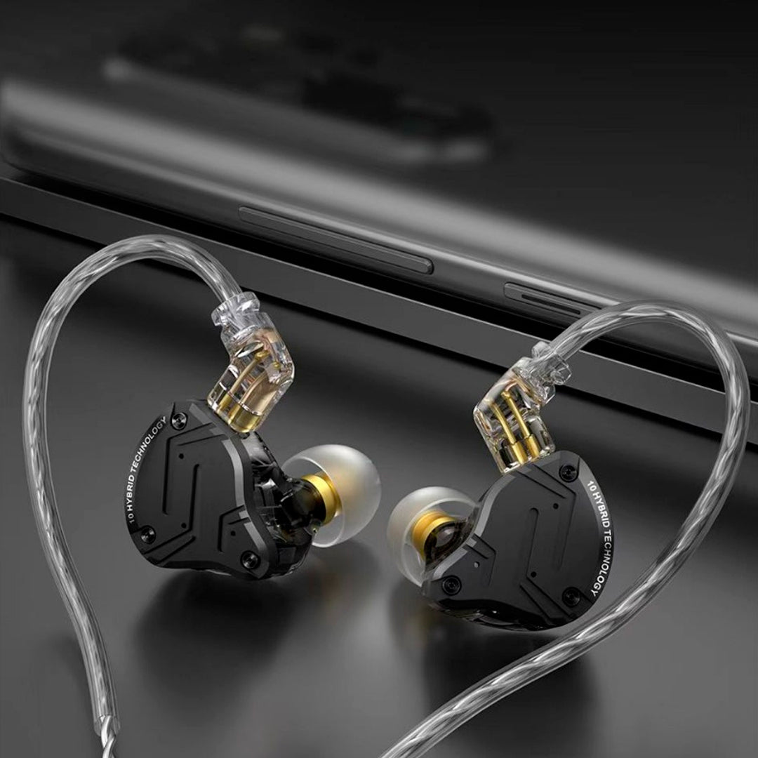 Audífonos Monitores KZ ZS10 Pro X + Espumas Acústicas