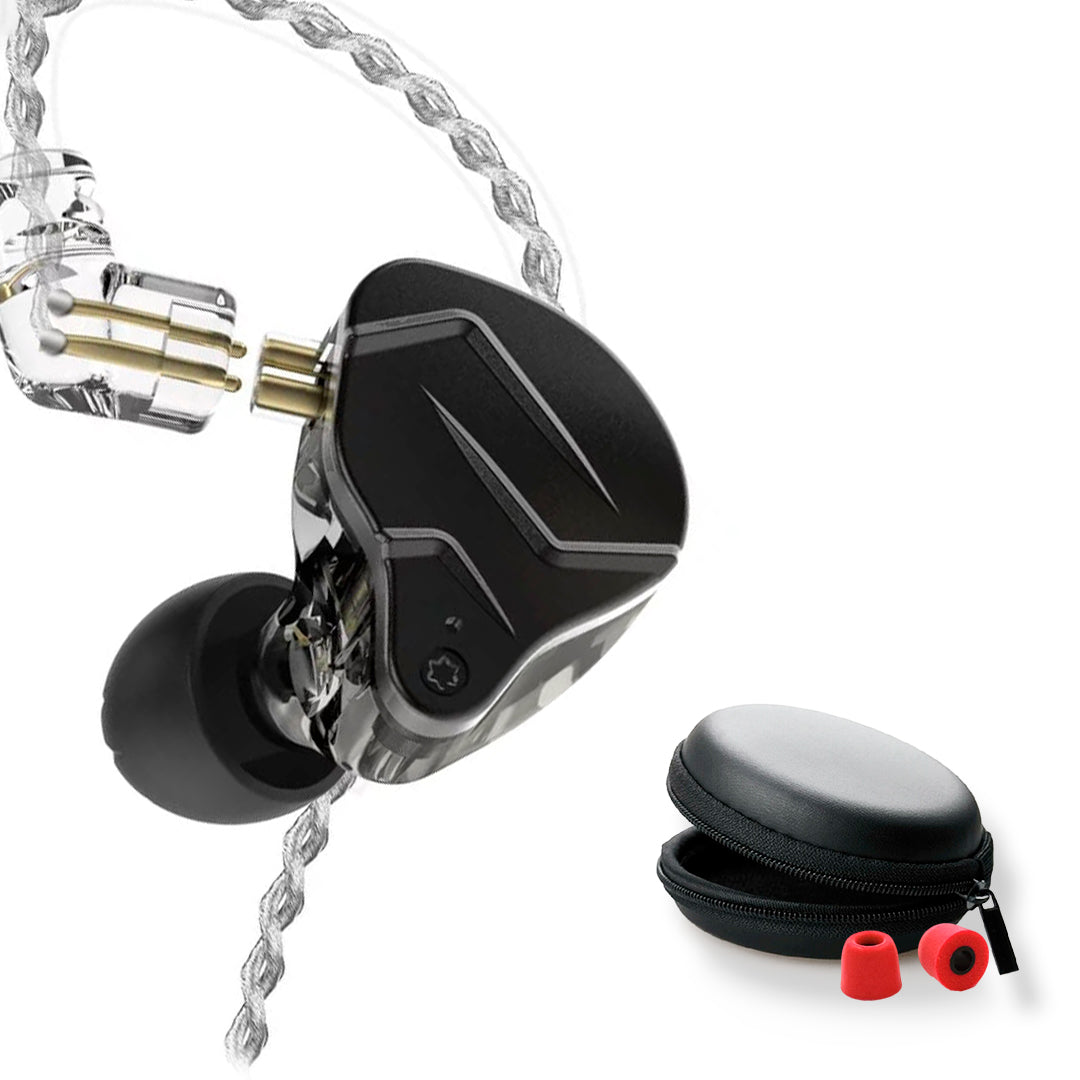 Audífonos In ears KZ ZSN PRO X + Espumas acústicas + Estuche