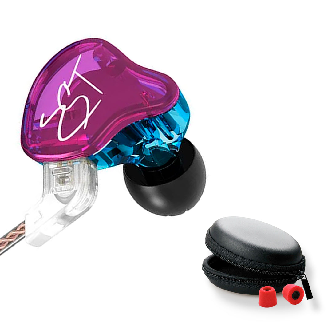 Audífonos Inears KZ ZST + Espumas acústicas + Estuche